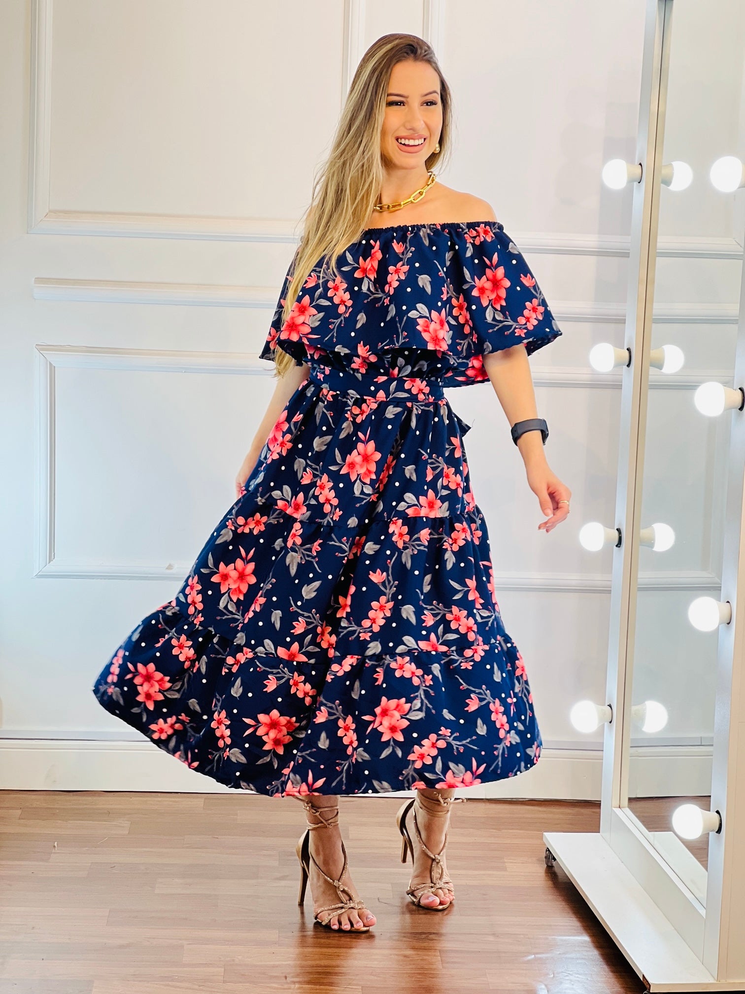 Vestido Ciganinha Midi